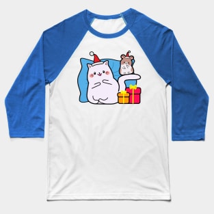 Kawaii style, Christmas, new year, mouse and cat kawaii, gifts Baseball T-Shirt